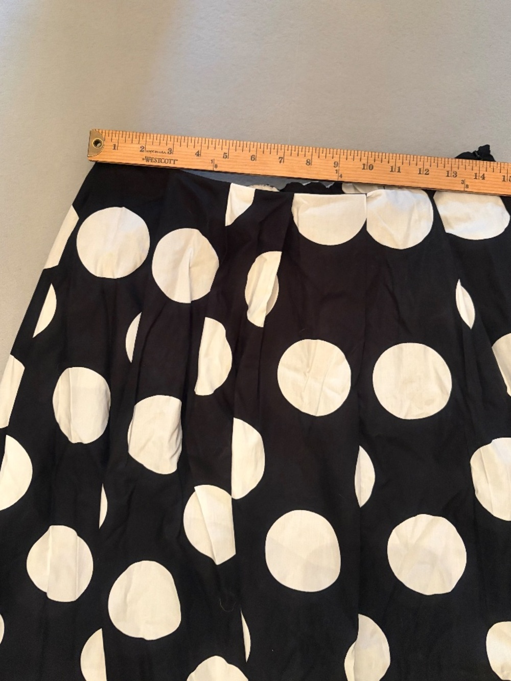 NWT Anthropologie Maeve Black White Polka Dot Maxi Skirt M - Picture 5 of 7